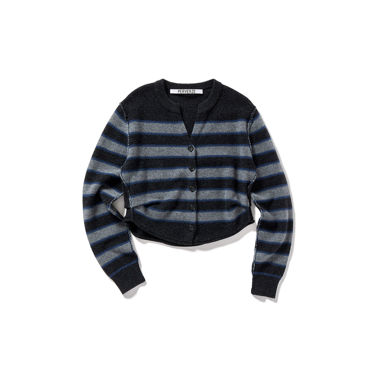 Side-Tuck Knit Cardigan / Mix – PERVERZE