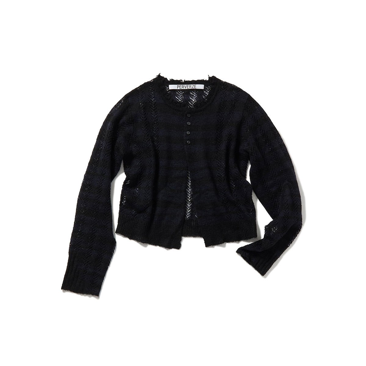 Thick Stripe Knit Cardigan / Navy – PERVERZE