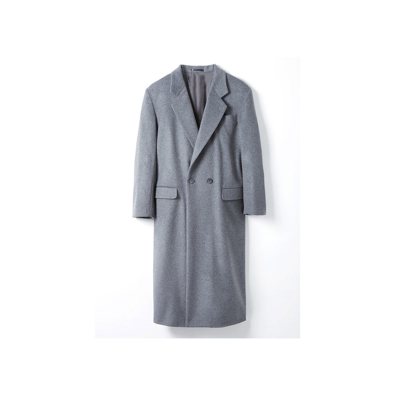 Light Square Wool Coat / Gray