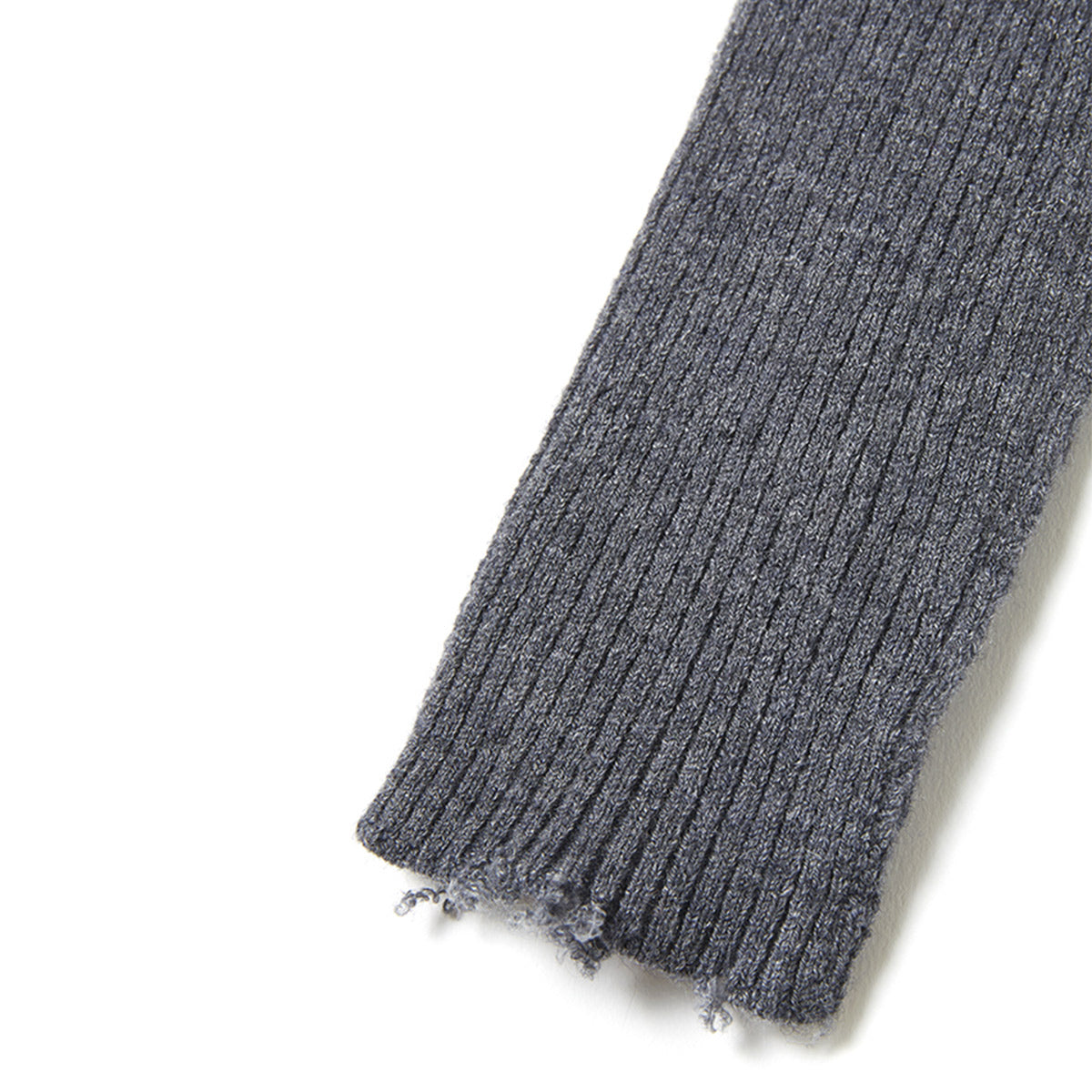 Fit Rib V Neck Knit / Gray