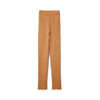 Cotton Rib Cushion Pants / Mustard