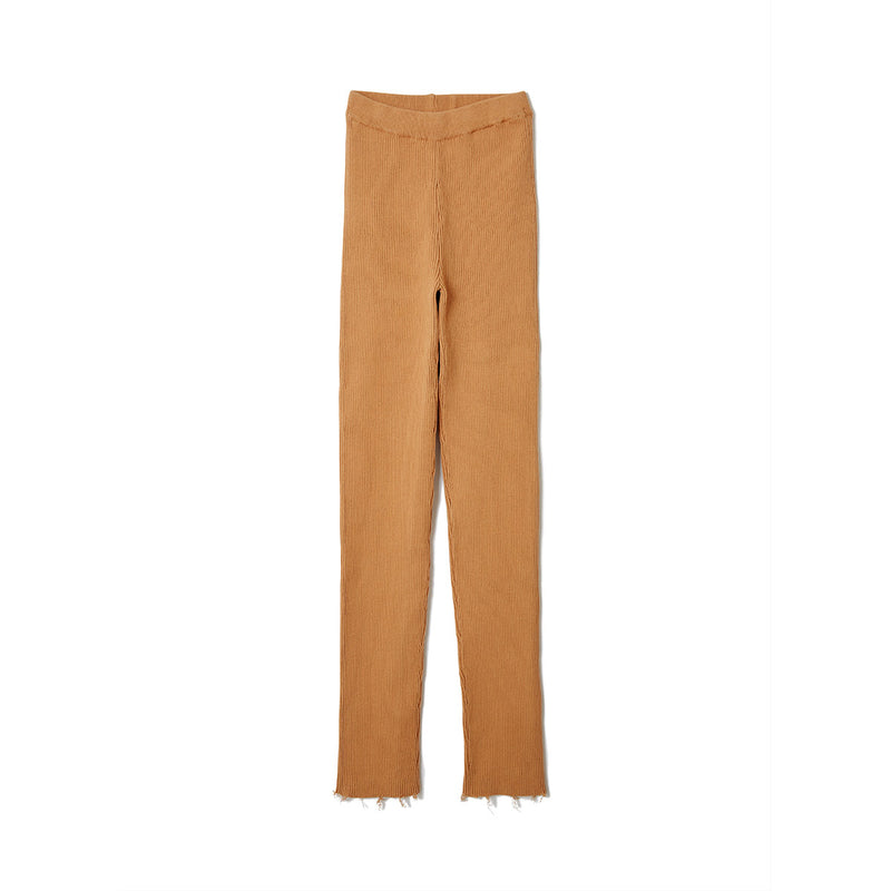 Cotton Rib Cushion Pants / Mustard