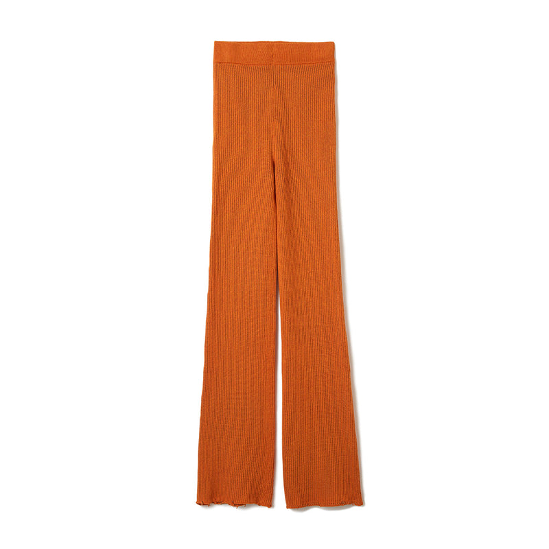 Double Face Rib Line Pants / Orange