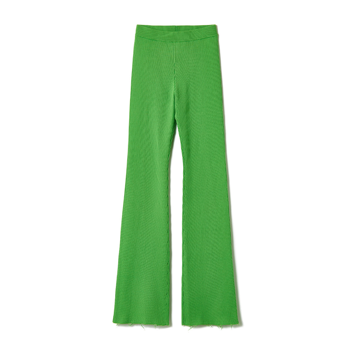 Cotton Rib Line Pants / Green