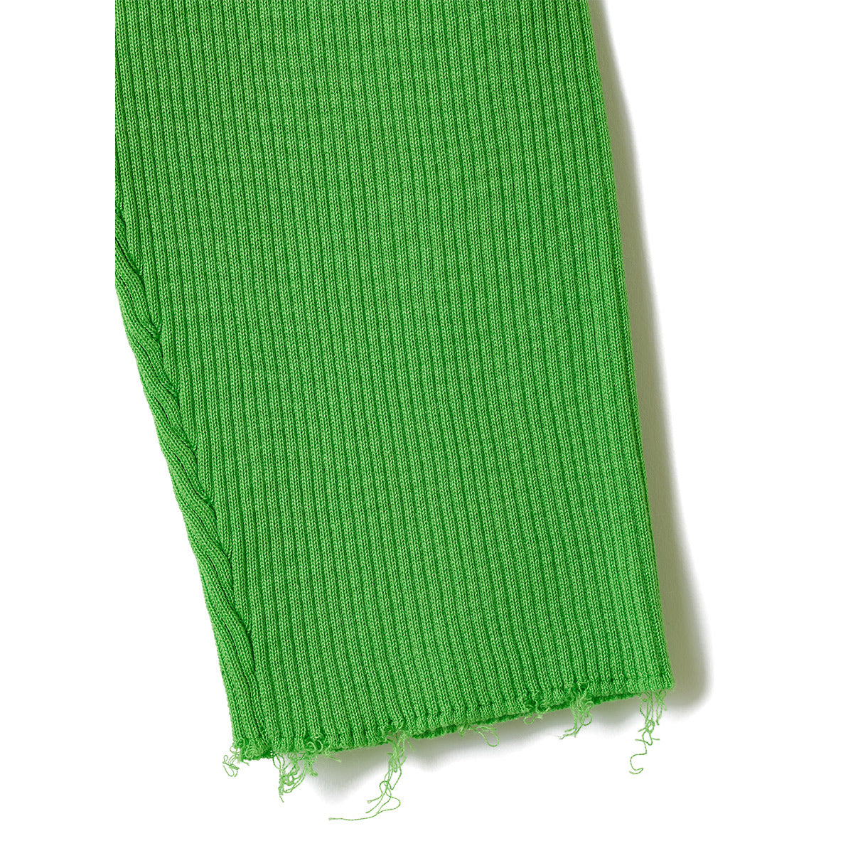 Cotton Rib Line Shorts / Green