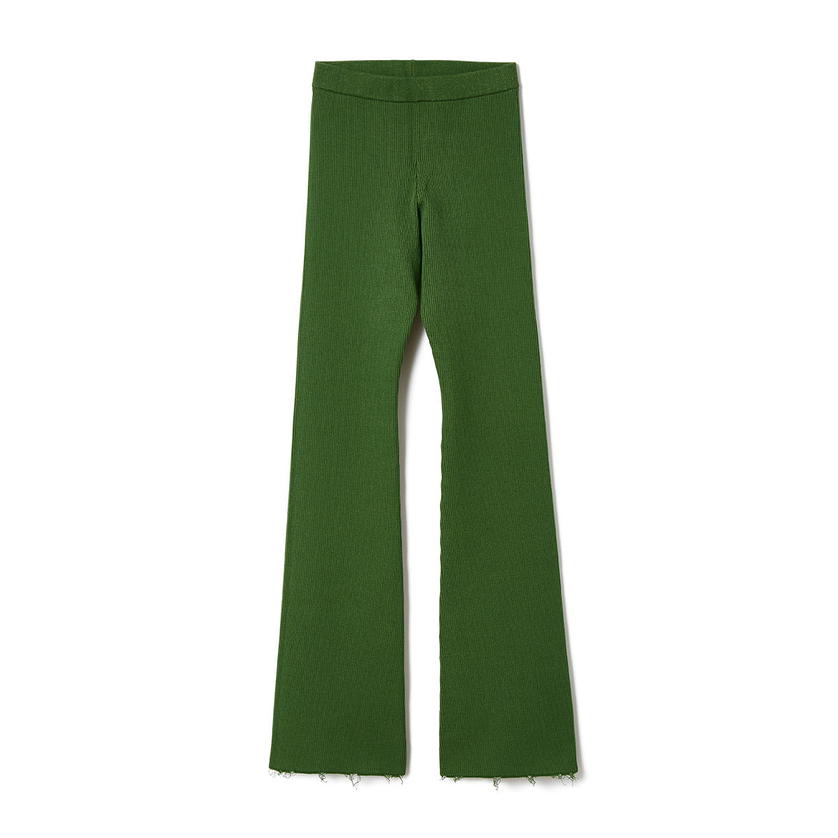 Re-Cotton Rib Line Pants / Green