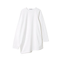 Slip Neck Long Tee / White