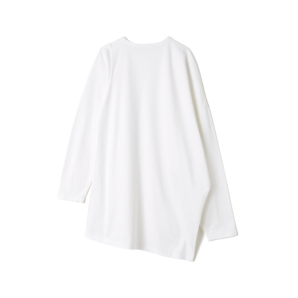 Slip Neck Long Tee / White