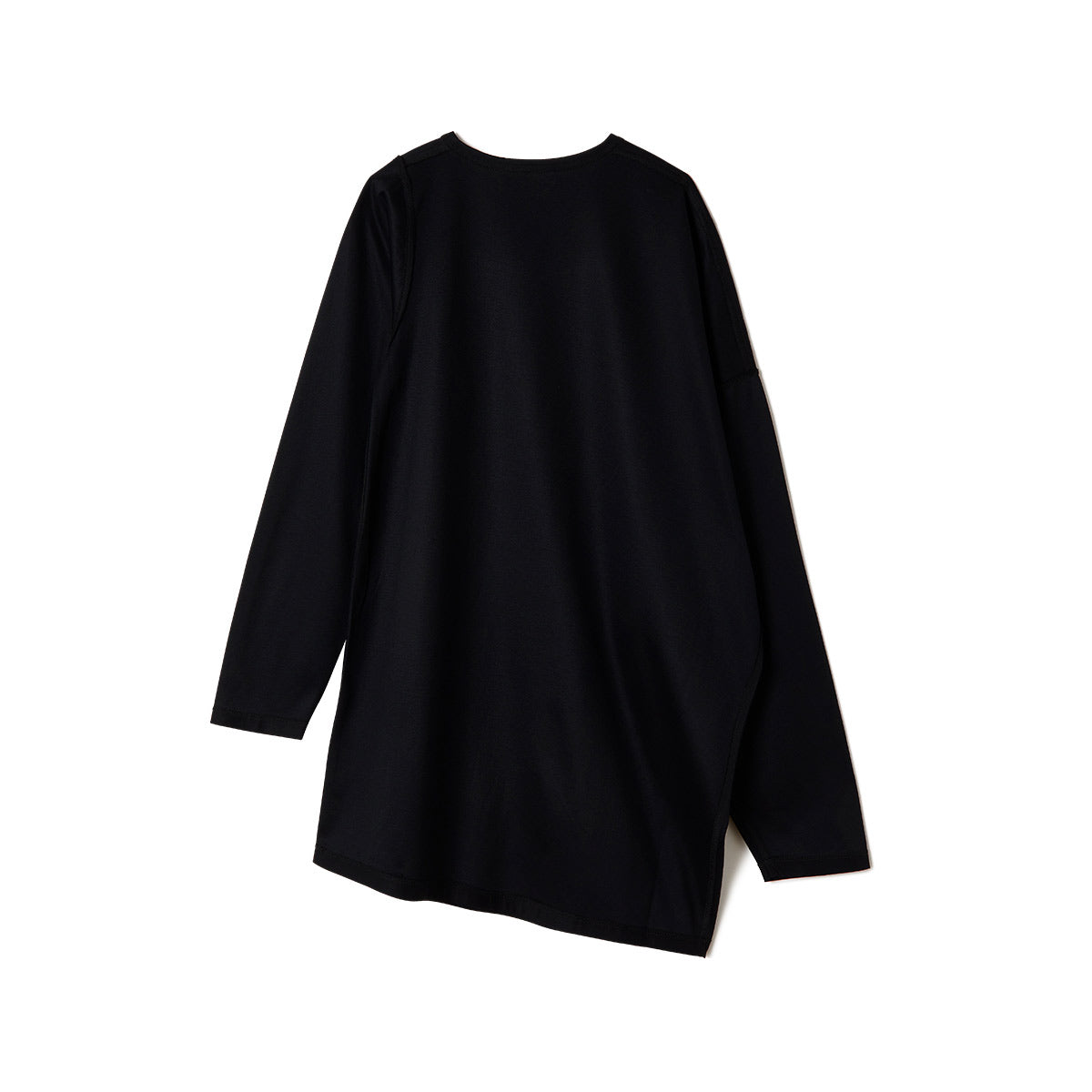 Slip Neck Long Tee / Black