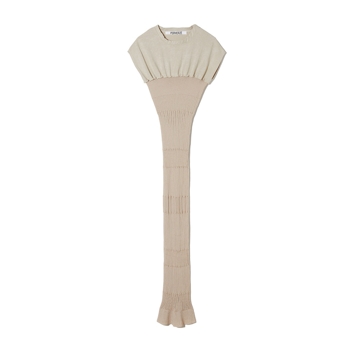 Combination Tee-dress / Beige