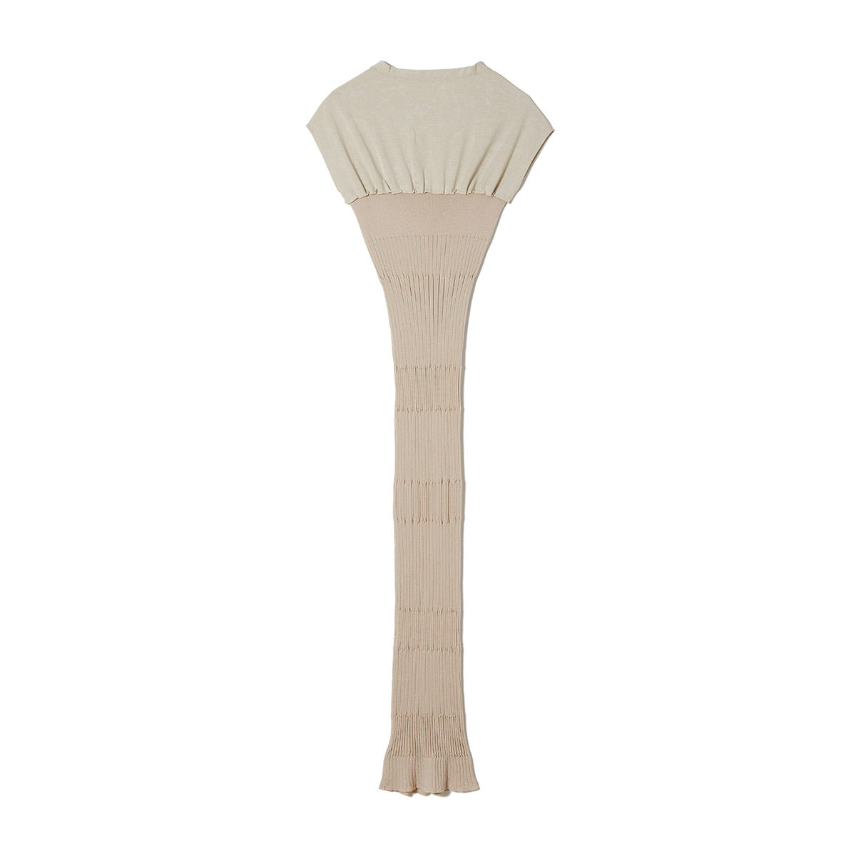 Combination Tee-dress / Beige
