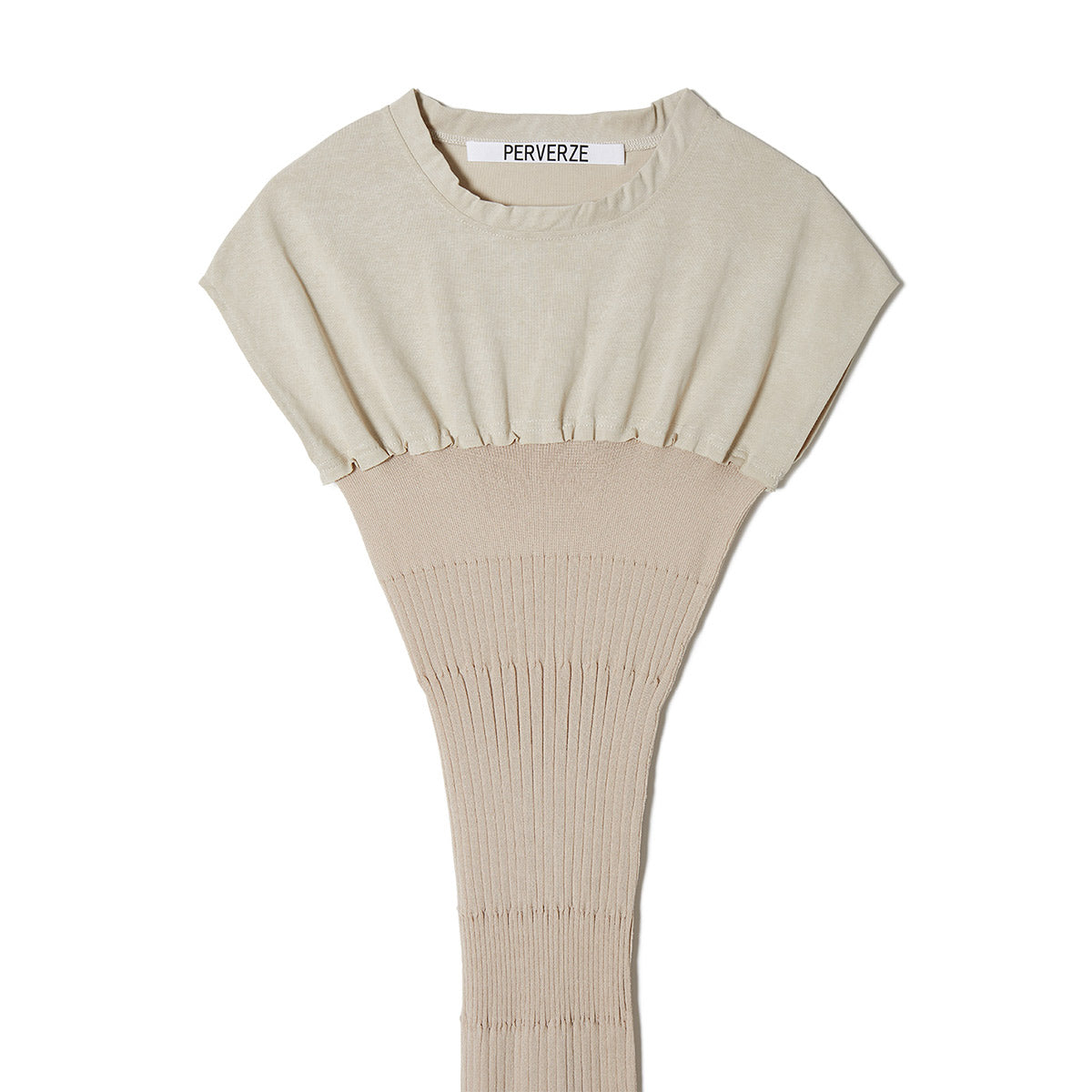 Combination Tee-dress / Beige
