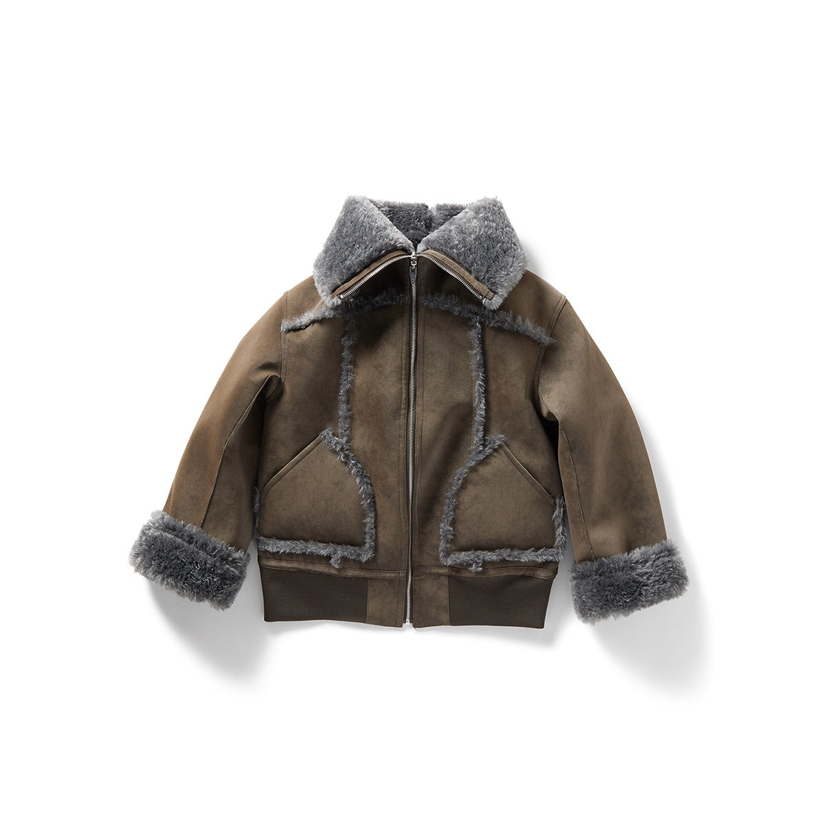 Bulky Neck Blouson / Brown