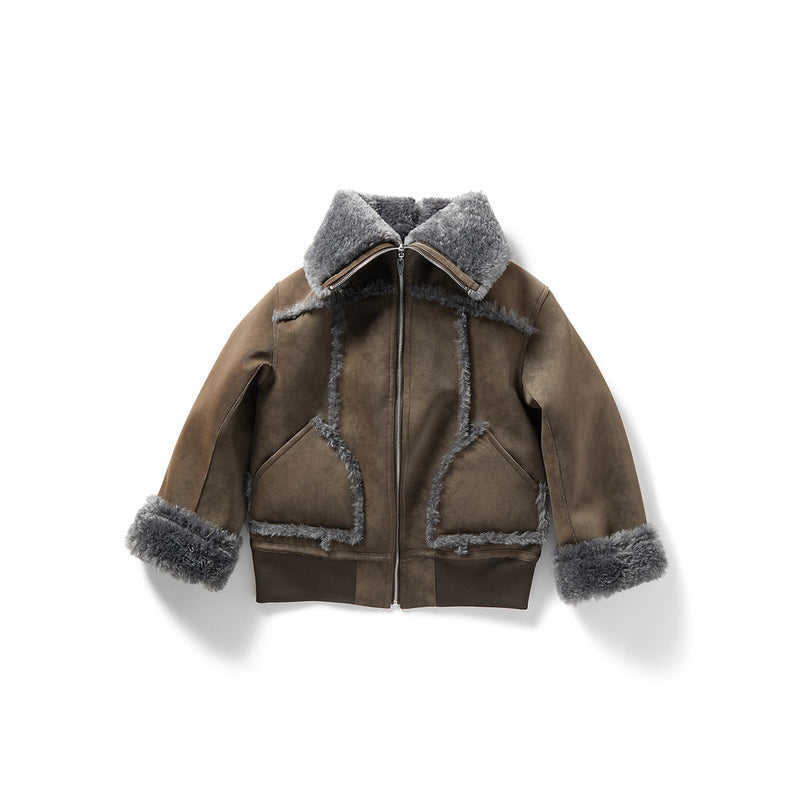 Bulky Neck Blouson / Brown