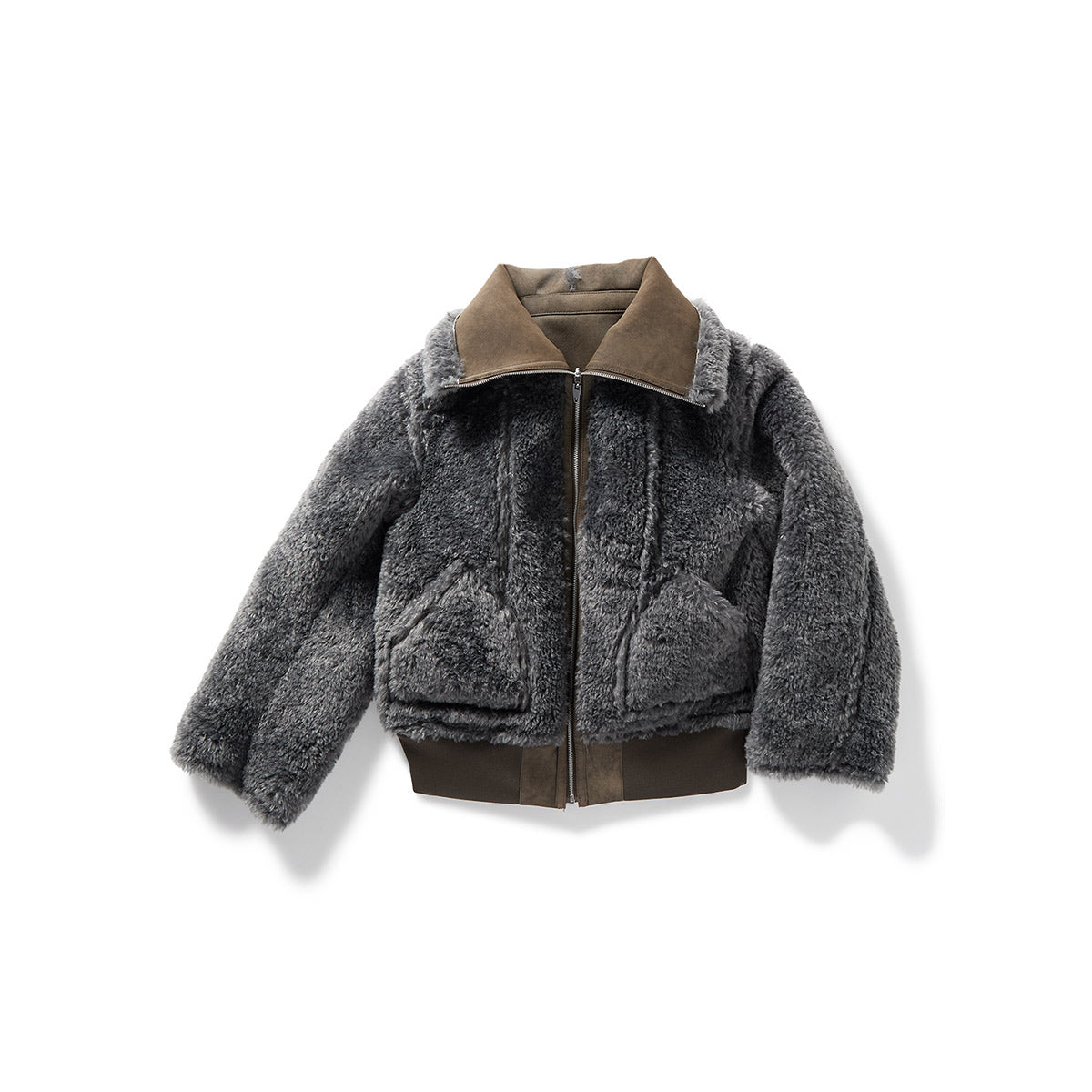 Bulky Neck Blouson / Brown