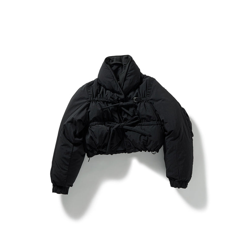 String Multiple Mini Down Jacket / Black