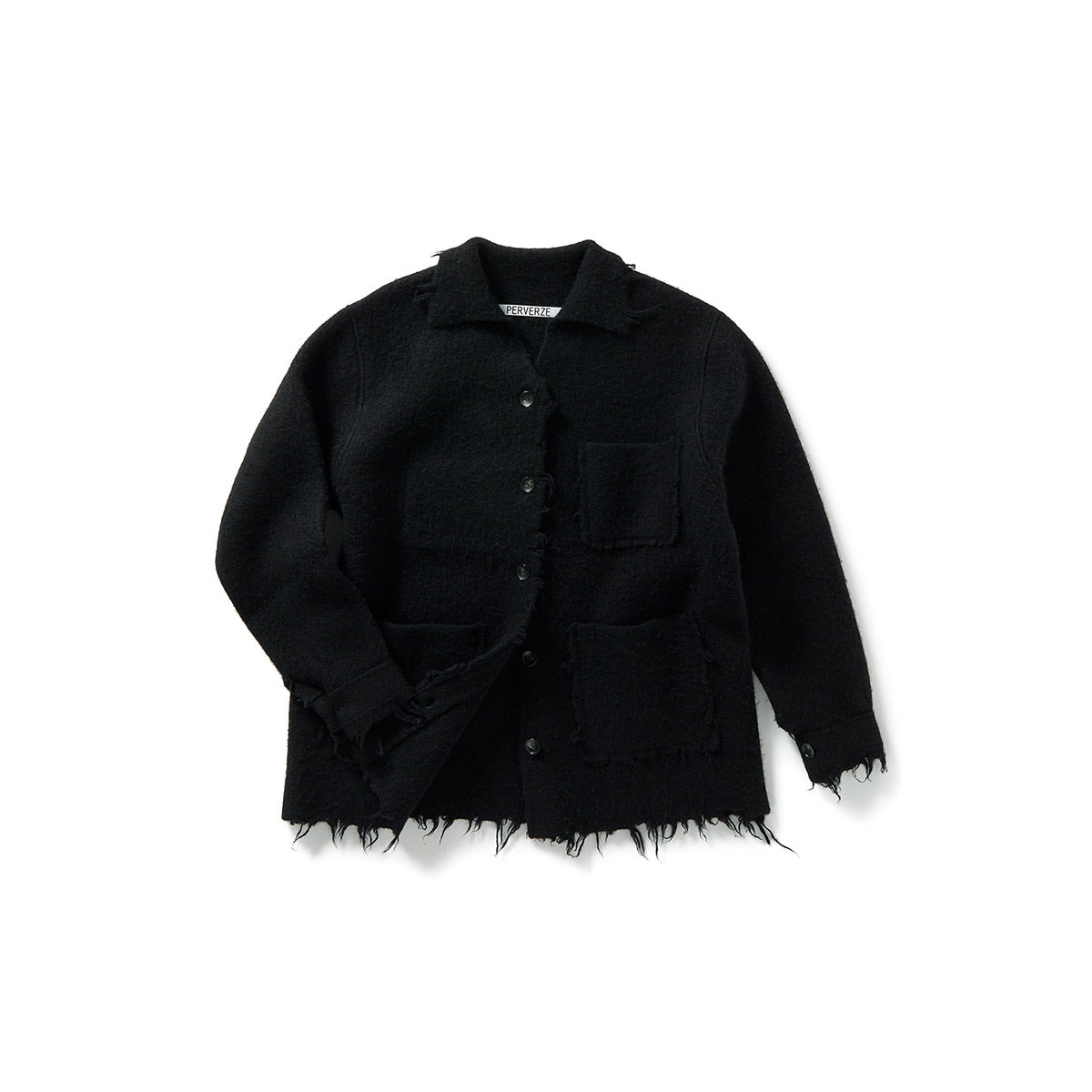 Crash Knit Coat / Black