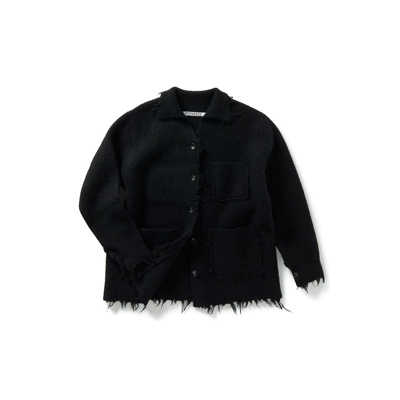 Crash Knit Coat / Black