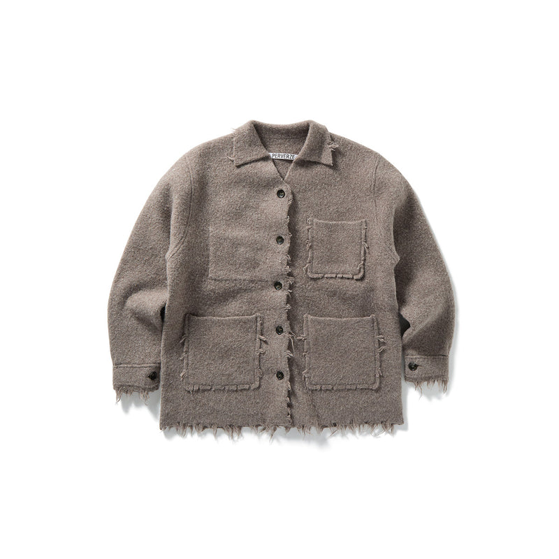 Crash Knit Coat / Beige