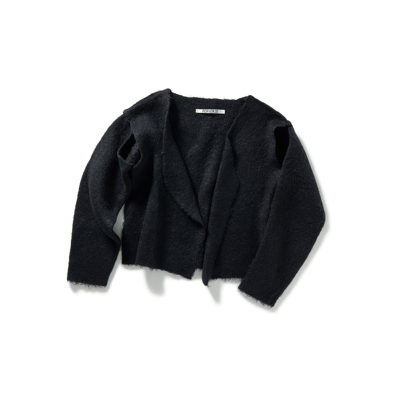 Wide Slit Cardigan / Black