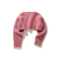 Wide Knit Top and Scarf / Pink