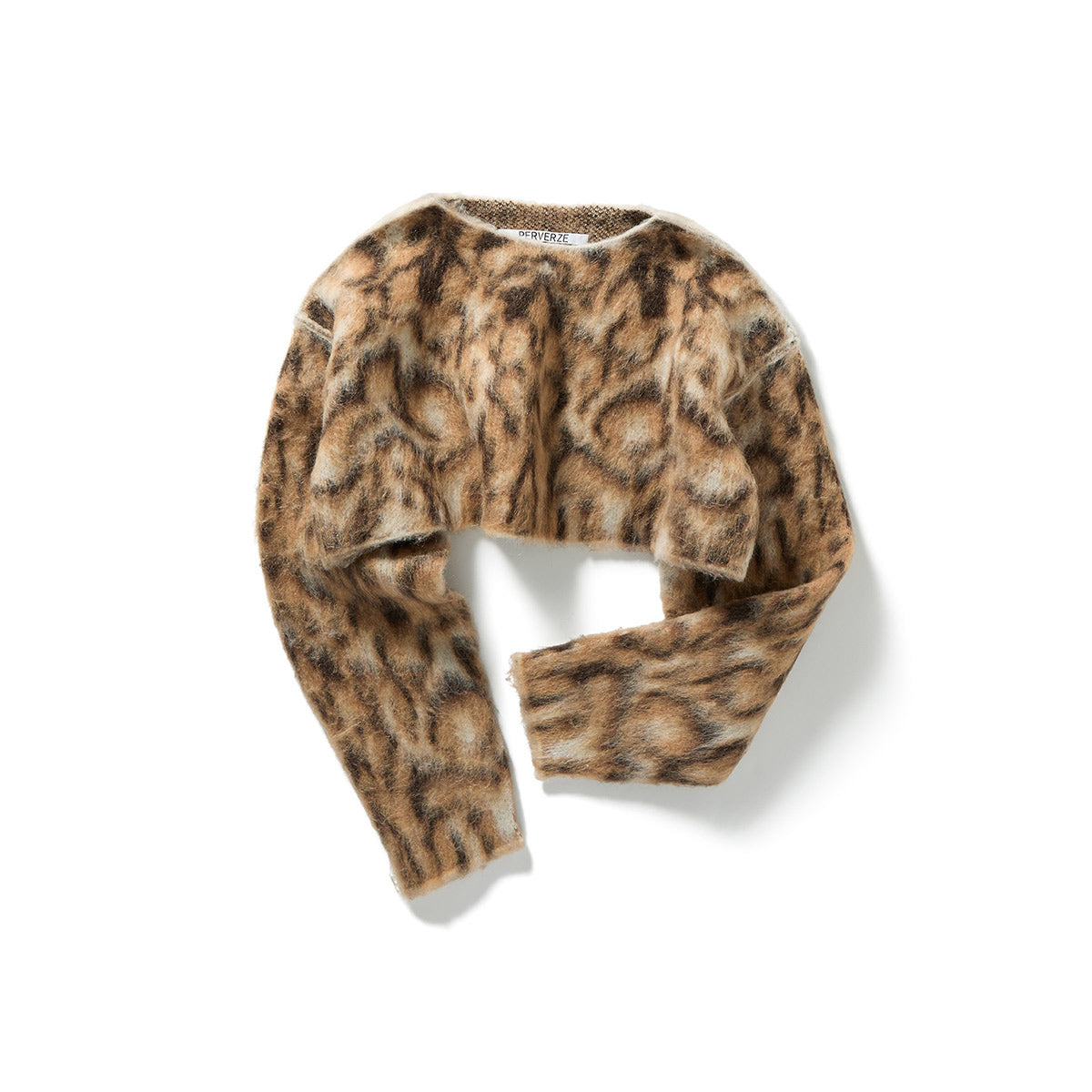 Wide Knit Top and Scarf / Brown