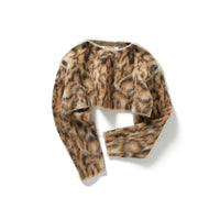 Wide Knit Top and Scarf / Brown