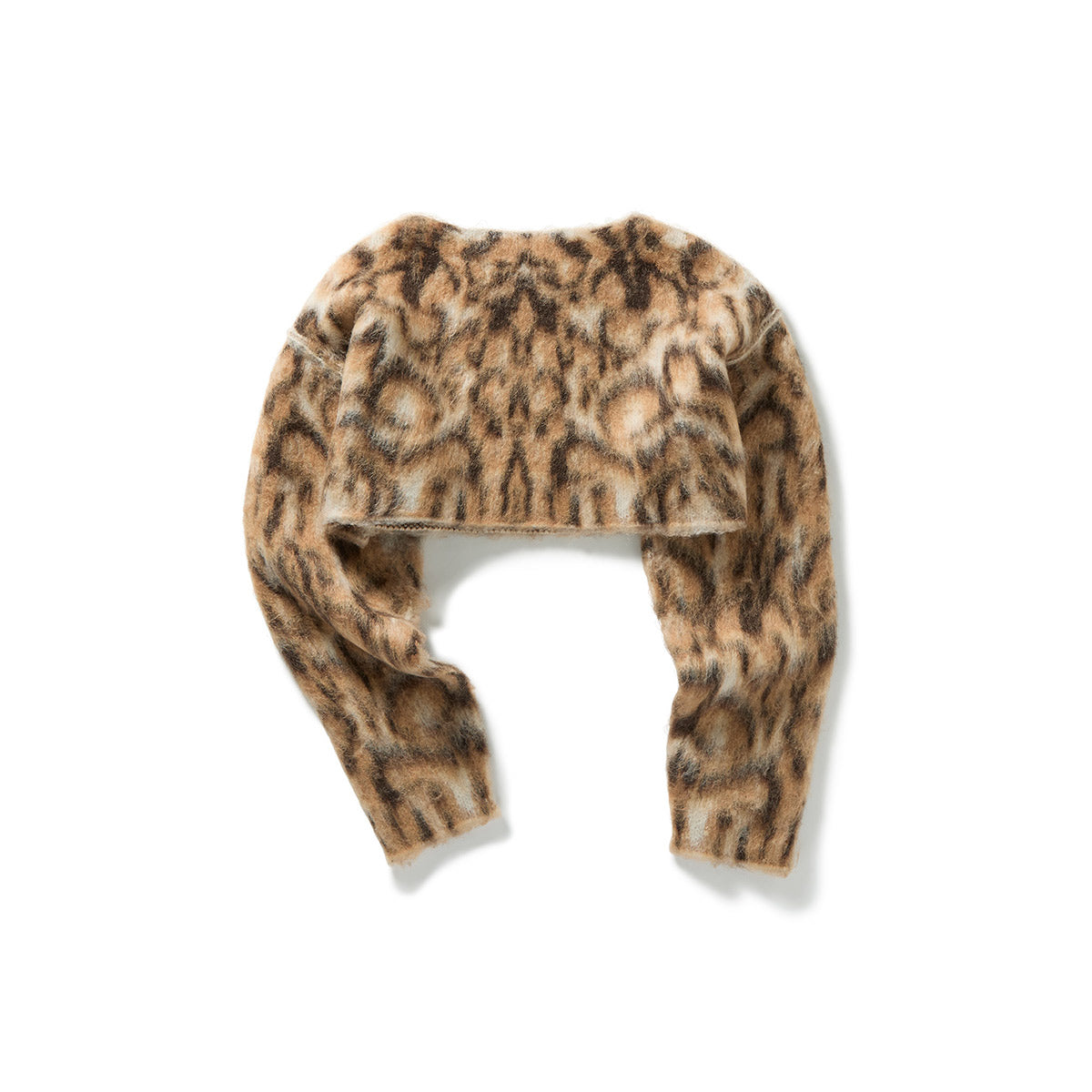 Wide Knit Top and Scarf / Brown