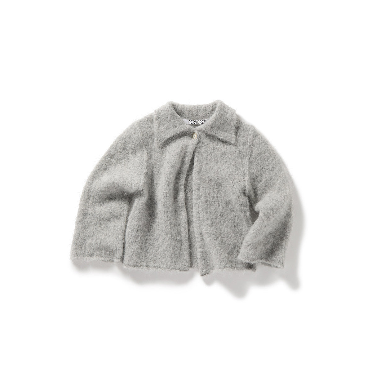 Fluffy Knit Cardigan / Gray – PERVERZE