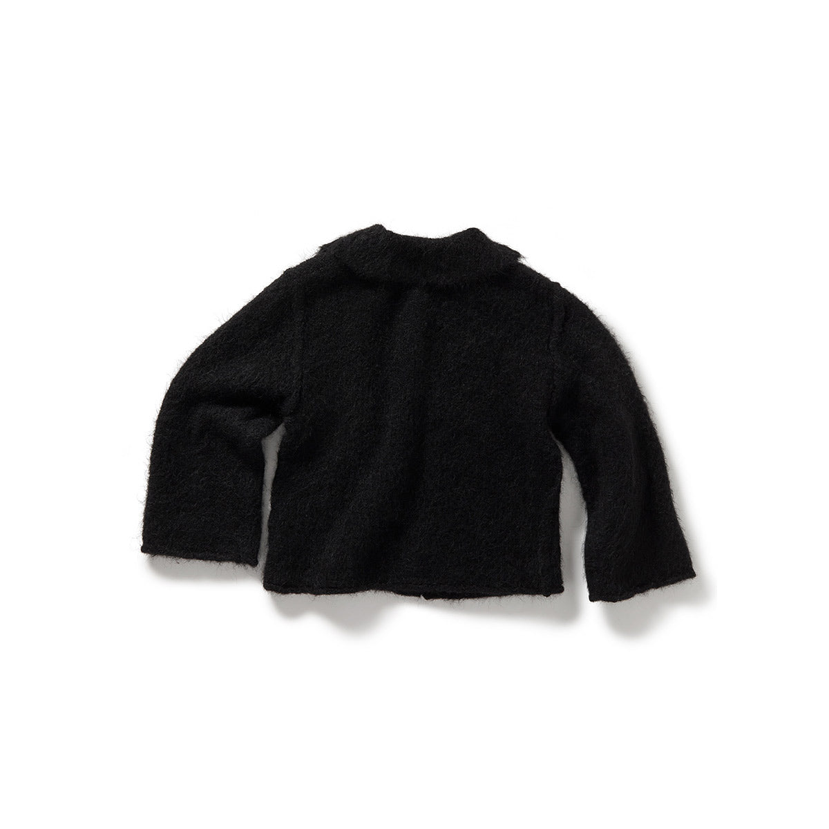 Fluffy Knit Cardigan / Black
