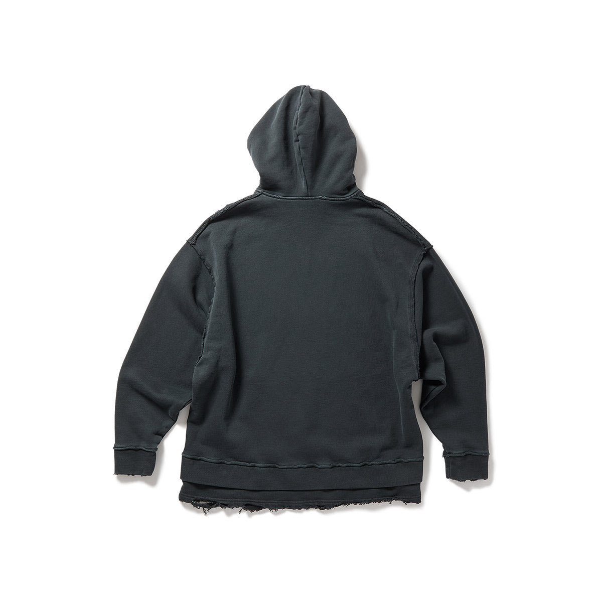 DISTRESS Step Layered Hoodie / Gray