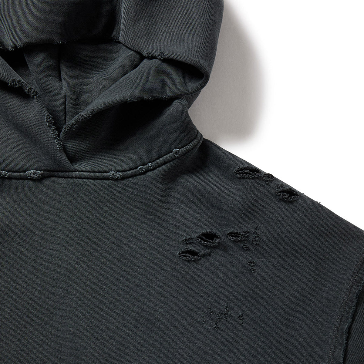 DISTRESS Step Layered Hoodie / Gray