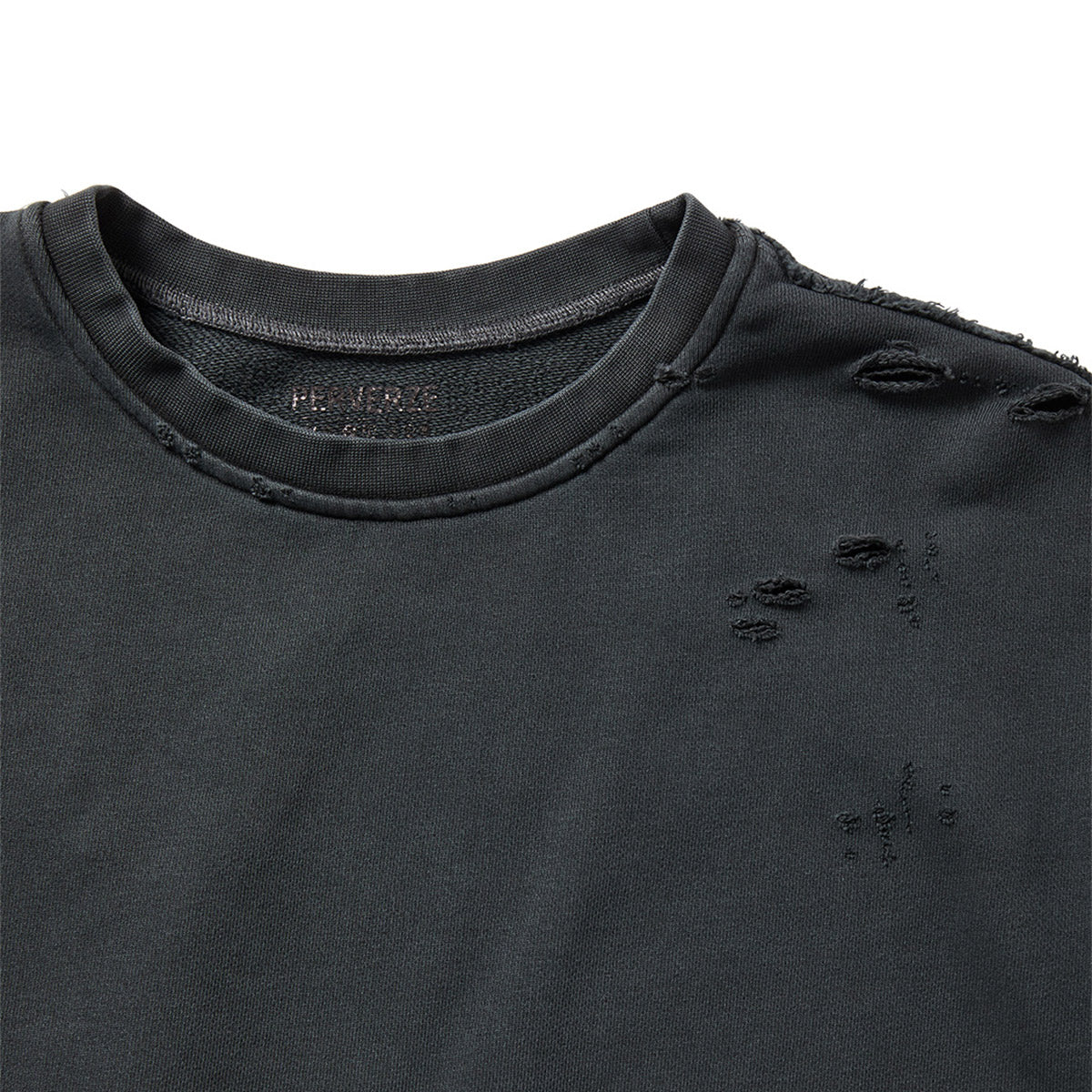 DISTRESS Step Layered Sweatshirt / Gray