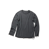 DISTRESS Regular Long Sleeve T-Shirt / Black