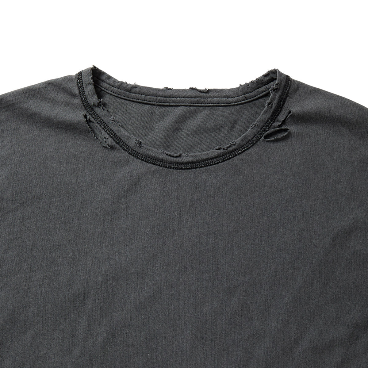 DISTRESS Regular Long Sleeve T-Shirt / Black