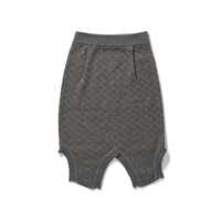 Stitch-check Knit Vest Skirt / Gray