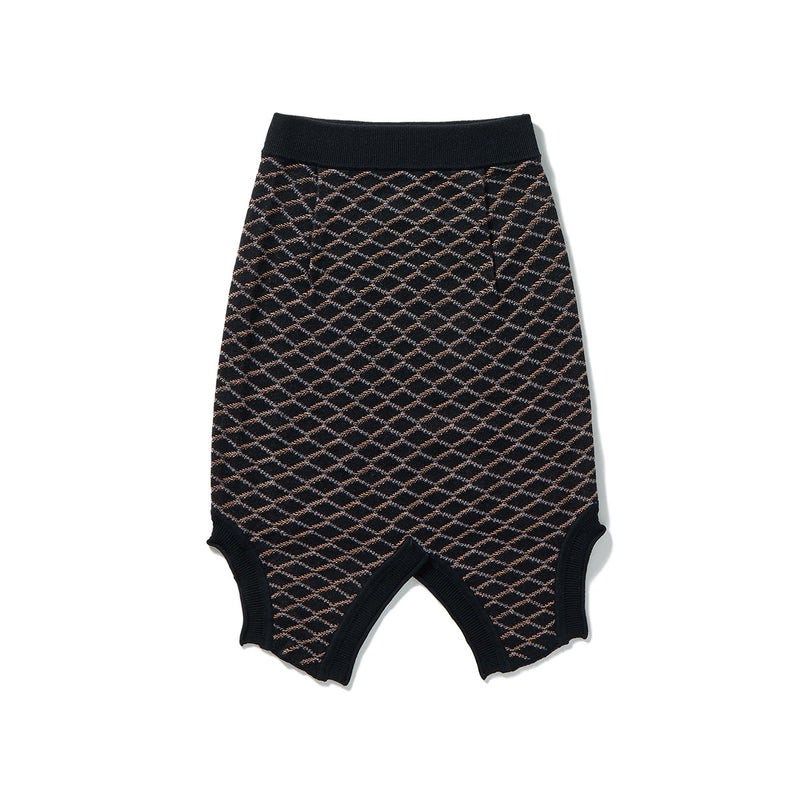 Stitch-detail Knit Vest Skirt / Black