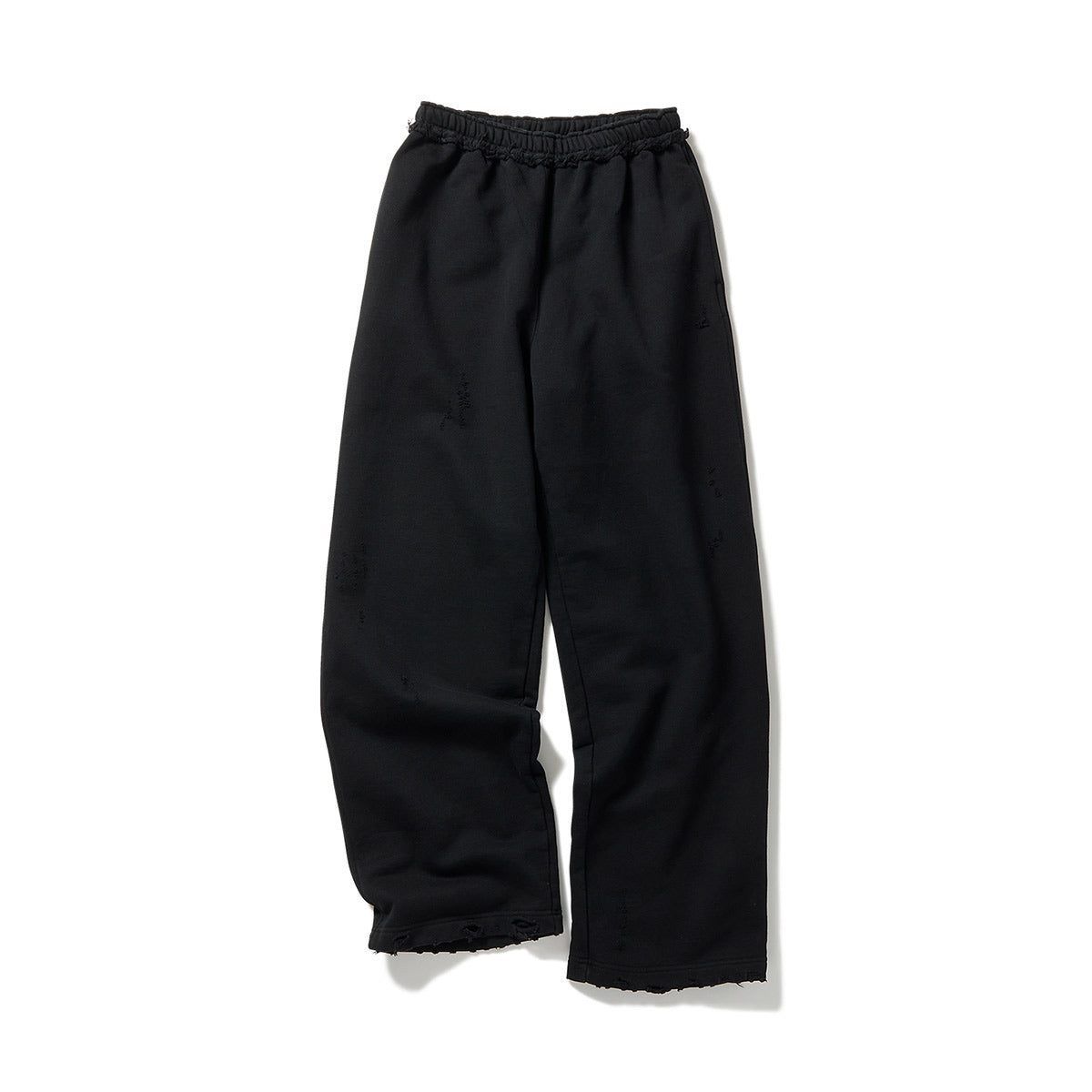 DISTRESS Regular Sweatpants / Black