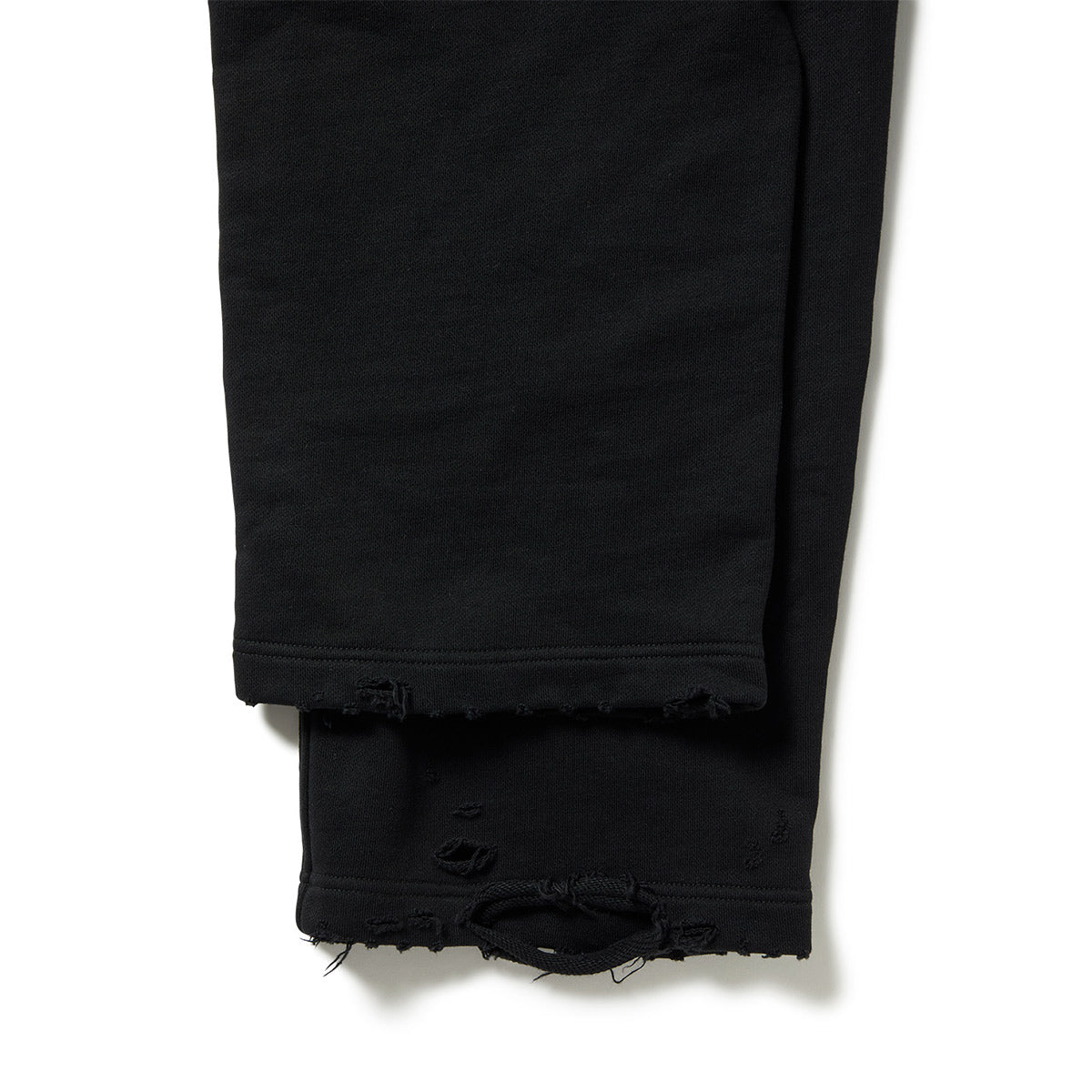 DISTRESS Regular Sweatpants / Black