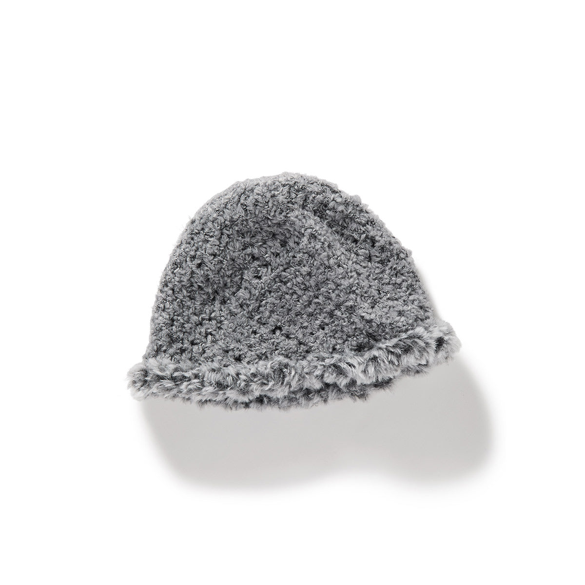 帽子 perverze Fluffy-trim Mesh Knit Cap Fluffy-trim Mesh Knit Cap / Gray – PERVERZE