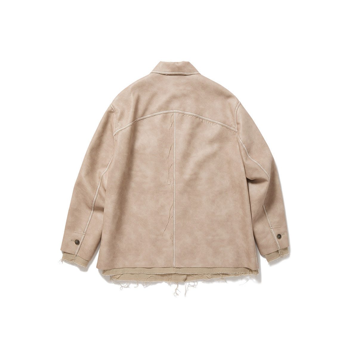 Washed Leather Jacket / Pink