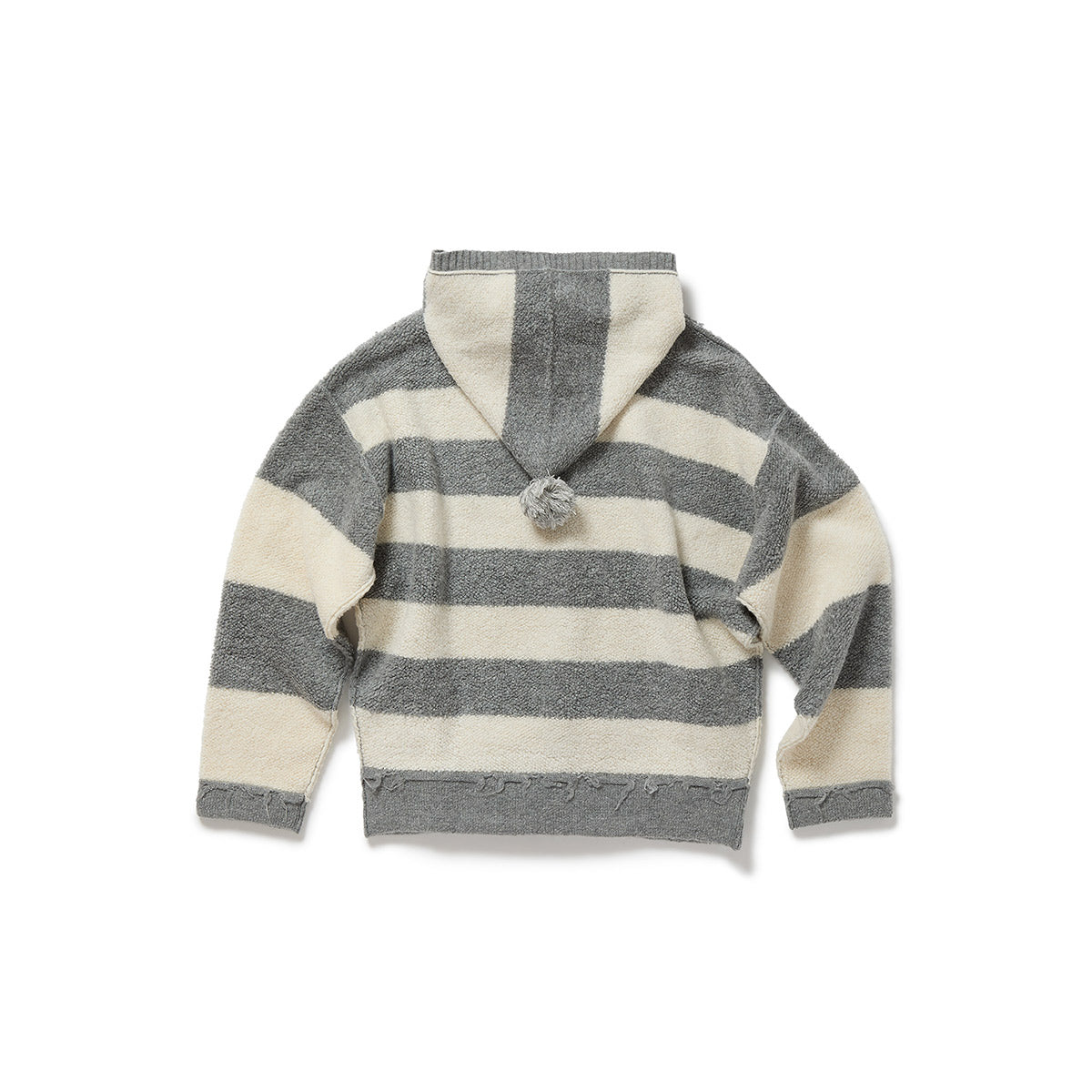 Textured Stripe Knit Cardigan / Gray