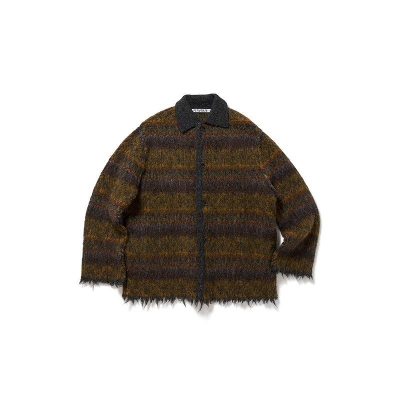 Felted Blanket Coat / Brown