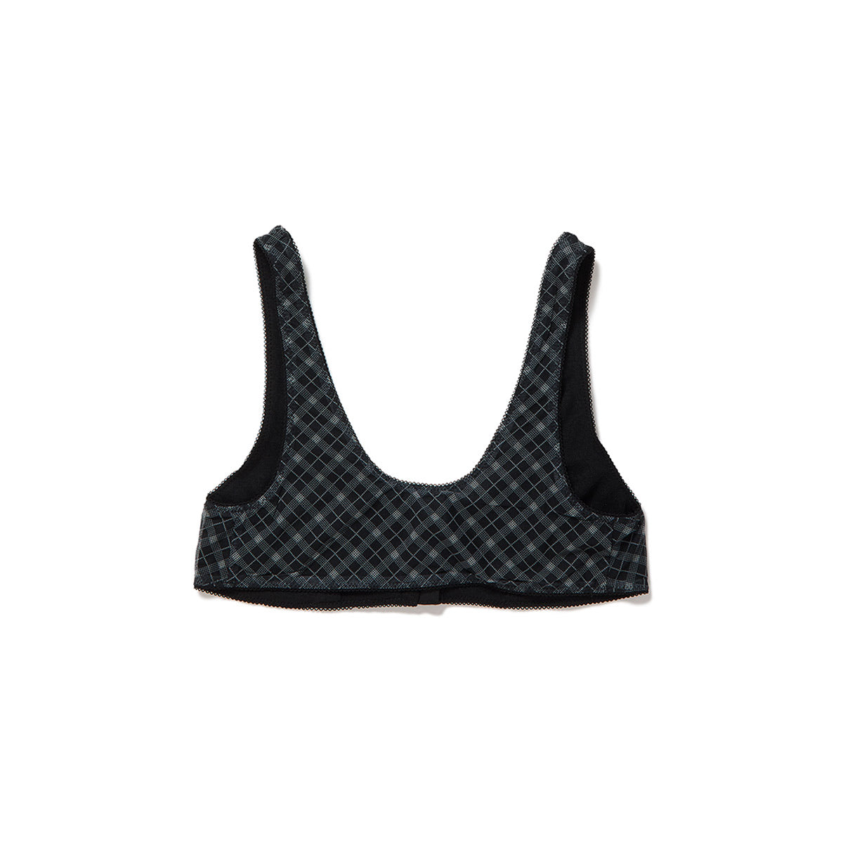 Lace-trim Bra / Black