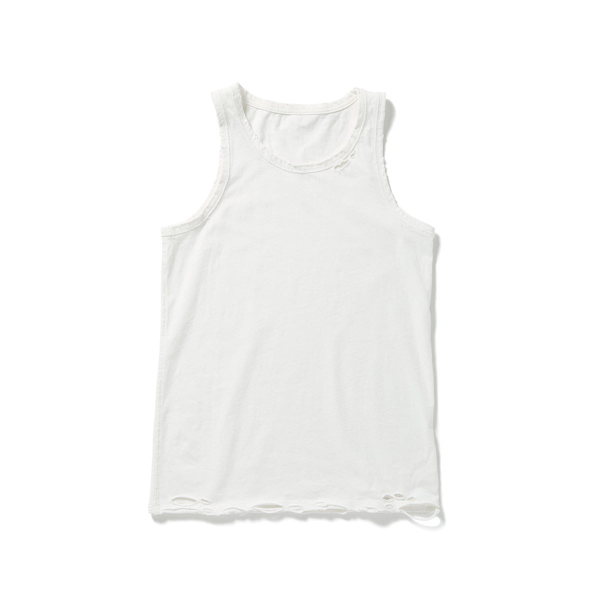 DISTRESS Regular Tank Top / White