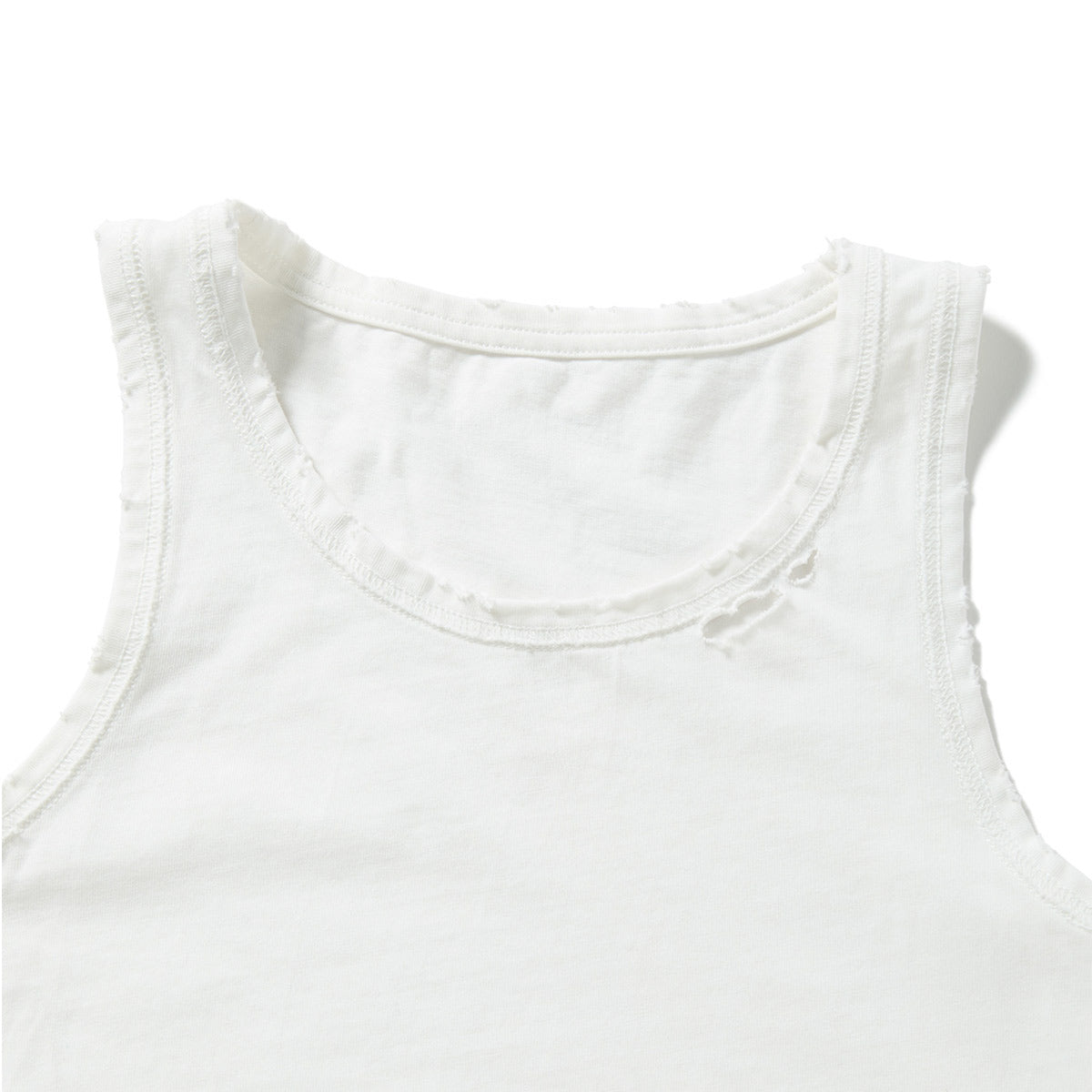 DISTRESS Regular Tank Top / White