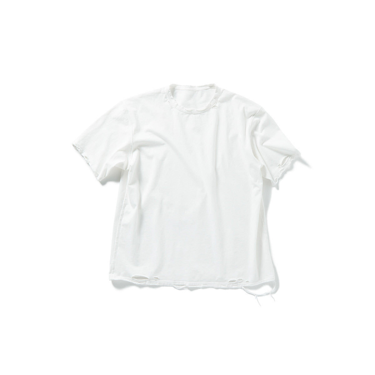 DISTRESS Regular T-Shirt / White