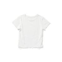 DISTRESS Regular T-Shirt  #FITTED / White