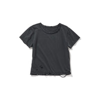 DISTRESS Regular T-Shirt  #FITTED / Gray