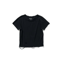 DISTRESS Regular T-Shirt  #FITTED / Black